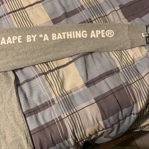 Men’s Grey A Bathing Ape Long Sleeve Shirt